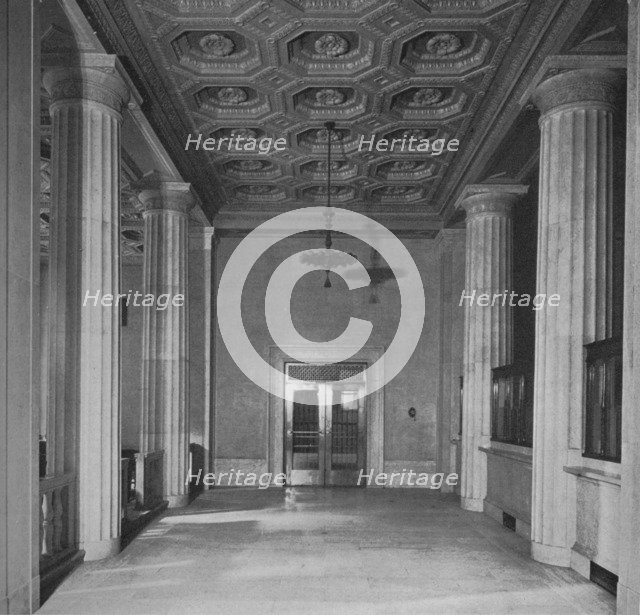 Smaller public space opposite the entrance - National City Bank, New York, 1922. Artist: Unknown.