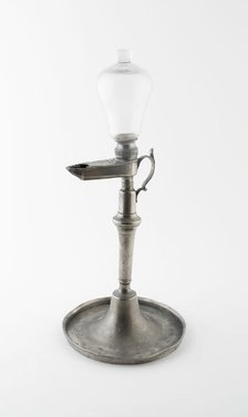 Oil Lamp, Germany, c. 1800. Creator: Unknown.