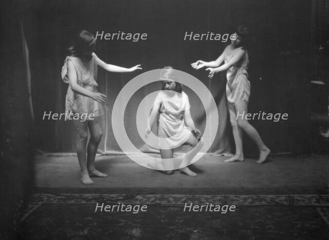 Elizabeth Duncan dancers and children, 1916 Creator: Arnold Genthe.