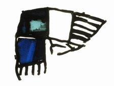 Glass Fragment, British, 15th century. Creator: Unknown.