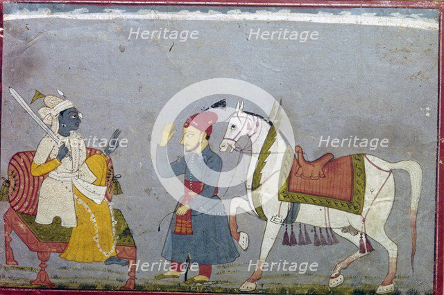 Vishnu in his 10th Incarnation as the White Houre Kalki, 1710-1720. Artist: Unknown.