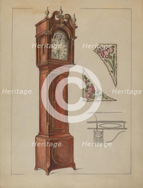 Tall Clock, 1935/1942. Creator: Elizabeth Curtis.