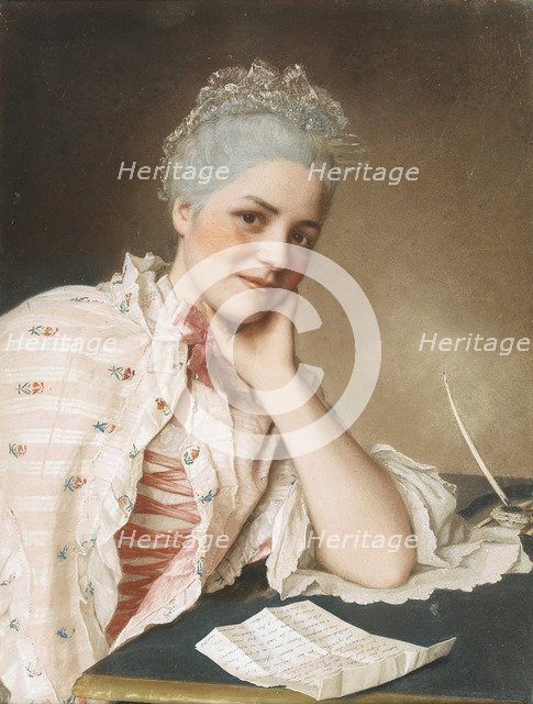 Portrait of the singer Mademoiselle Louise Jacquet, c. 1750. Artist: Liotard, Jean-Étienne (1702-1789)