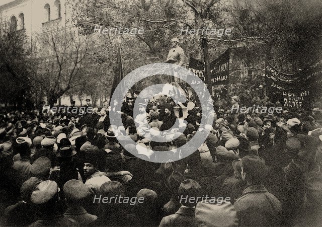 The opening of the Robespierre Monument in Moscow on 3 November 1918, 1918.