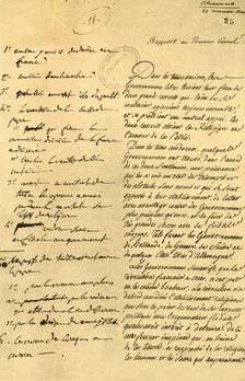 Preparatory notes for the Concordat, 22 November 1800, (1921). Creator: Unknown.