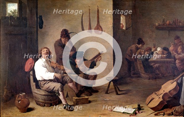  'Musicians in the tavern' by David Teniers the Younger.