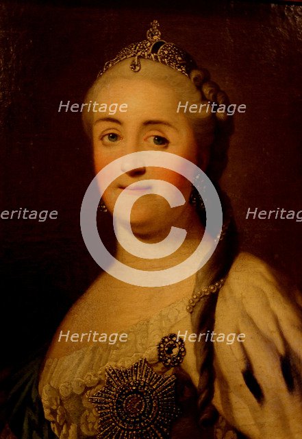 Portrait of Empress Catherine II (1729-1796), 1770s. Artist: Buchholz, Heinrich (1735-1780)