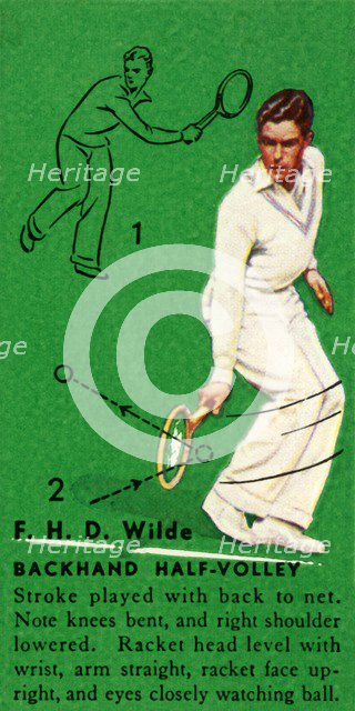 'F. H. D. Wilde - Backhand Half-Volley', c1935. Creator: Unknown.