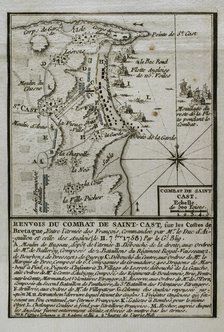 Seven Years War (1756-1763): Battle of Saint-Cast (September 11, 1758), 1765. Creator: Jean de Beaurain.