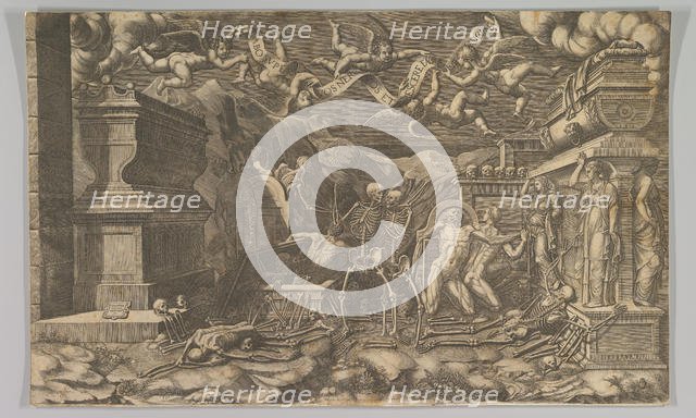 The Vision of Ezekiel, 1554 (republished 1595). Creator: Giorgio Ghisi.