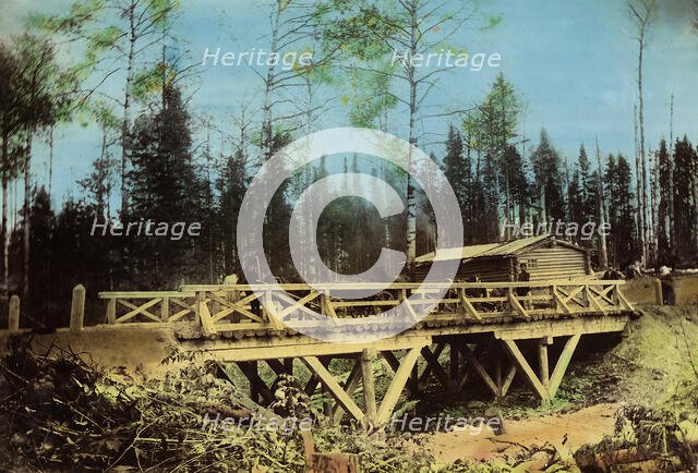 A Bridge of 8 Sazhens Length. Mal'tsevsk-Novosibirsk Road, 1906-1908. Creator: Dorozhno-Stroitel'nyi Otdel.
