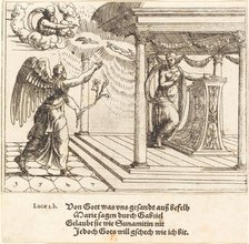 The Annunciation, 1547. Creator: Augustin Hirschvogel.