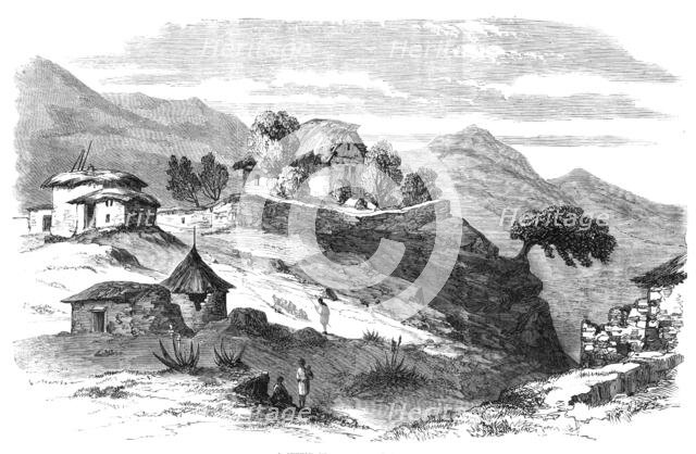 The Abyssinian Expedition: a sketch in the town of Adigerat, 1868. Creator: Unknown.