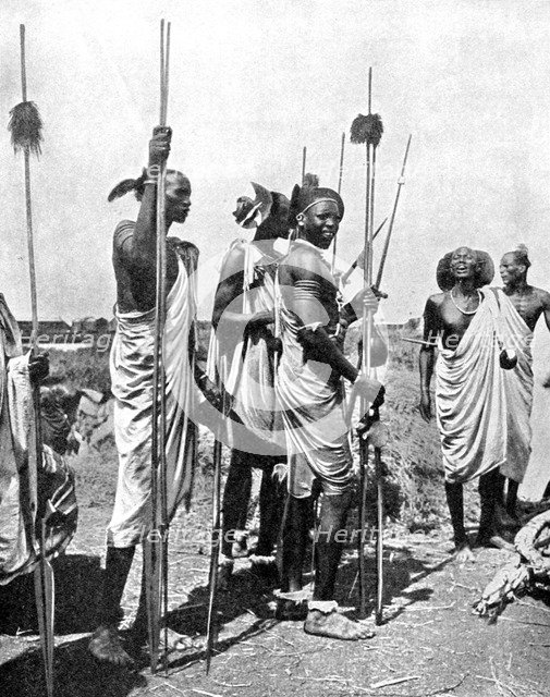 People of the Shilluk (Chollo), Sudan, Africa, 1936.Artist: Major R Whitbread