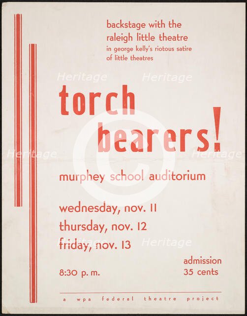 Torch Bearers!, Raleigh, NC, 1936. Creator: Unknown.