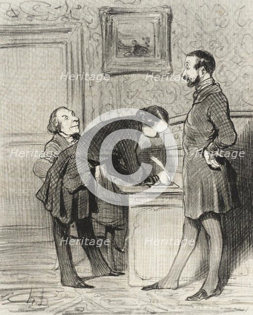 C'est bien parce que c'est votre ami..., 1845. Creator: Honore Daumier.