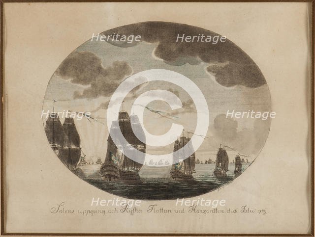 The naval Battle of Öland on 26 July 1789, c. 1790. Creator: Cumelin, Johan Petter (1764-1820).