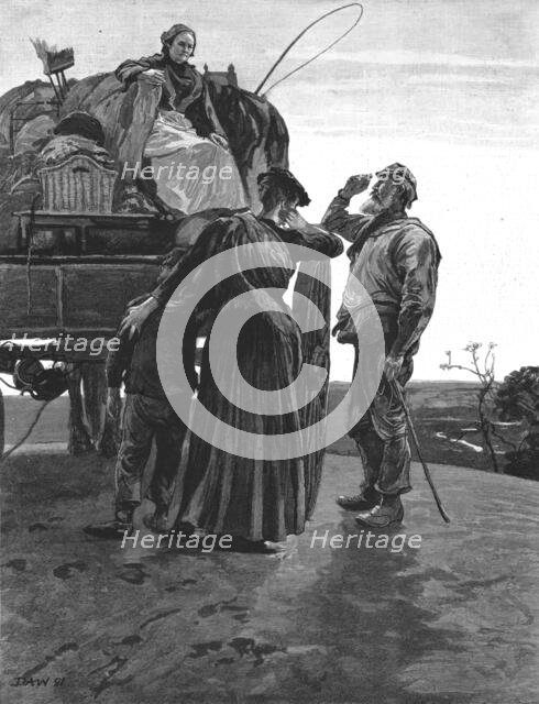 Scene from "Tess of the D'Urbervilles", by Thomas Hardy, 1891. Creator: Daniel Albert Veresmith.