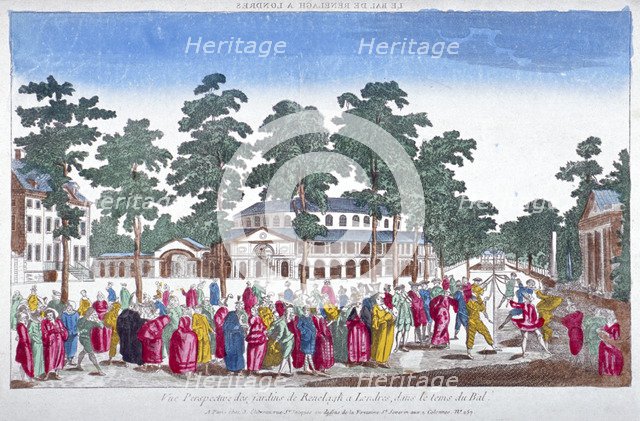 The Rotunda and Ranelagh House in Ranelagh Gardens, Chelsea, London, c1760. Artist: Anon