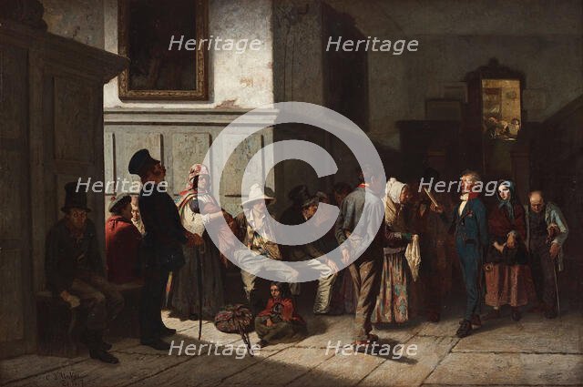 At the police station, 1857. Creator: D'Unker, Carl (1828-1866).