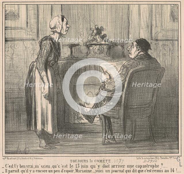 Toujours la comète, 19th century. Creator: Honore Daumier.
