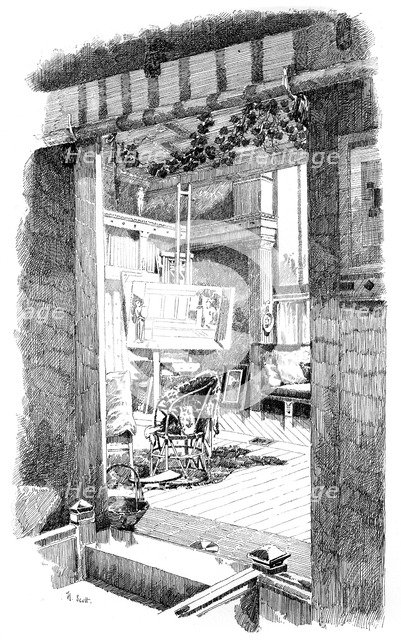 The studio of Lawrence Alma-Tadema, c1880-1882. Artist: H Scott