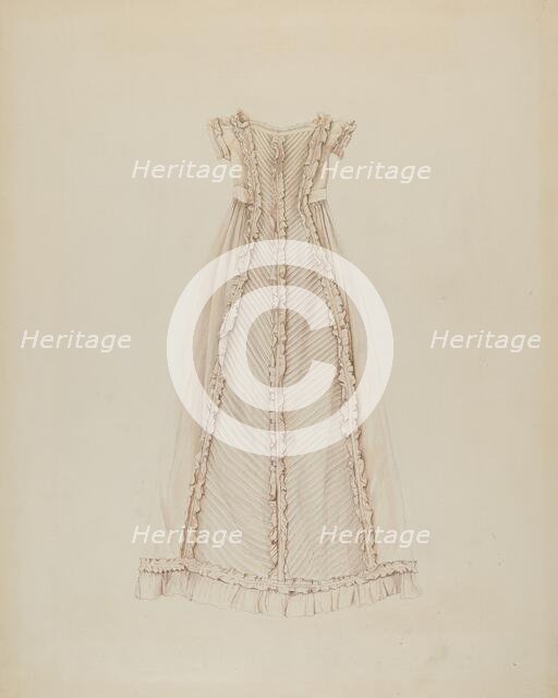 Infant's Dress (Back View), c. 1938. Creator: Lucien Verbeke.