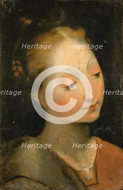 Head of the Virgin. Creator: Barocci, Federigo (1528-1612).