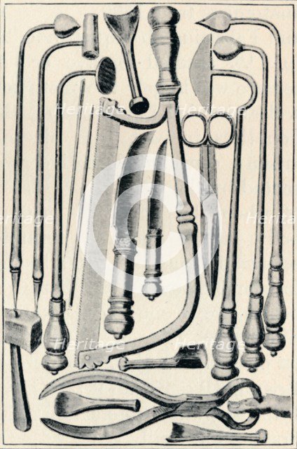 'Surgical Instruments', 1639, (1903). Artist: Unknown.