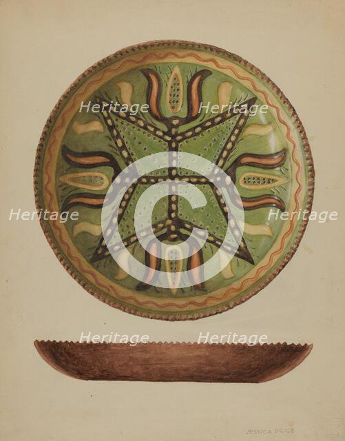 Pa. German Dish, c. 1936. Creator: Jessica Price.