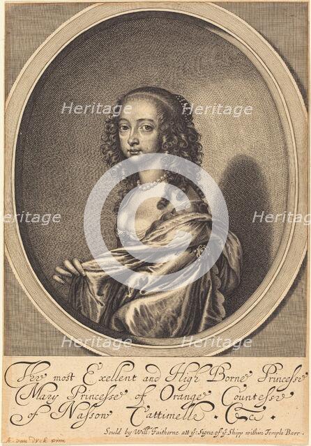 Mary, Princess of Orange. Creator: William Faithorne.