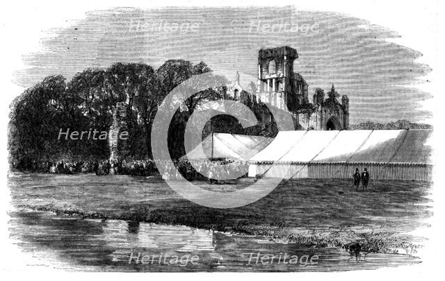 Meeting of the British Association at Leeds - the Horticultural Fete at Kirkstall Abbey, 1858. Creator: Unknown.