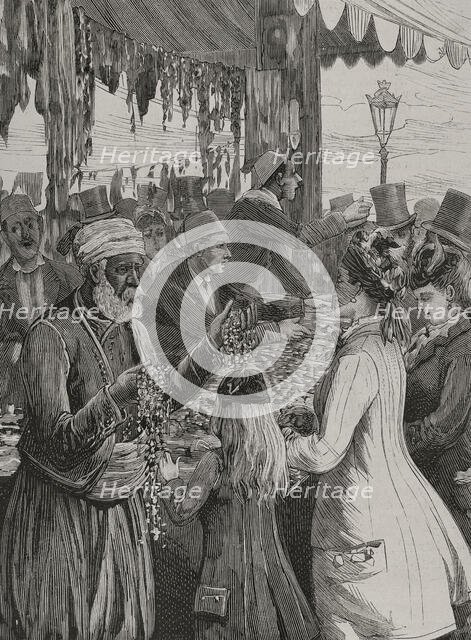 Merchants at Tunisian bazaar, 1878.  Creator: Unknown.