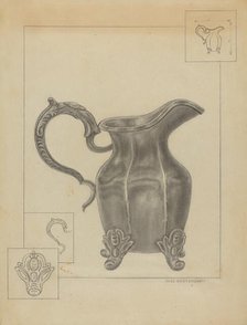 Pewter Pitcher, c. 1936. Creator: Hans Westendorff.