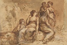 Five Young Women in a Landscape, 1702-88. Creator: Francesco Zuccarelli.