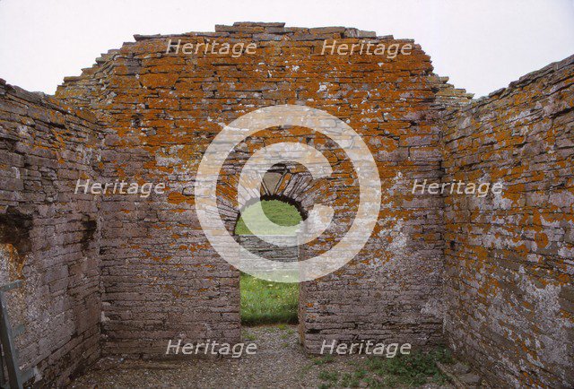 Kolbein Krugas Chapel, c1145, Isle of Wyre, Orkney, Scotland, 20th century. Artist: CM Dixon.
