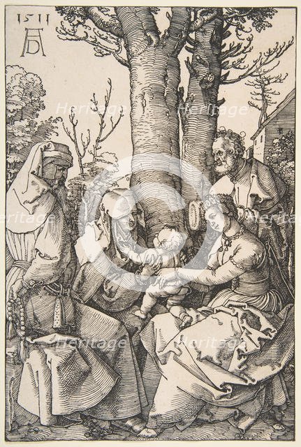 The Holy Family with Saint Joachim and Saint Anne, 1511. Creator: Albrecht Durer.