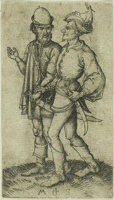 Two Moors in Conversation, n.d. Creator: Martin Schongauer.