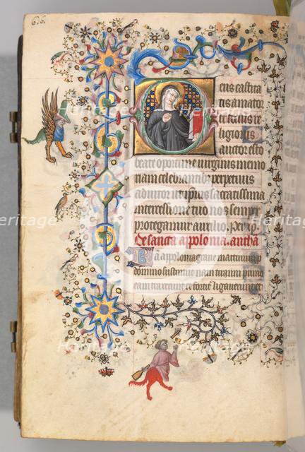 Hours of Charles the Noble, King of Navarre (1361-1425), fol. 302v, St. Opportune, c. 1405. Creator: Master of the Brussels Initials and Associates (French).