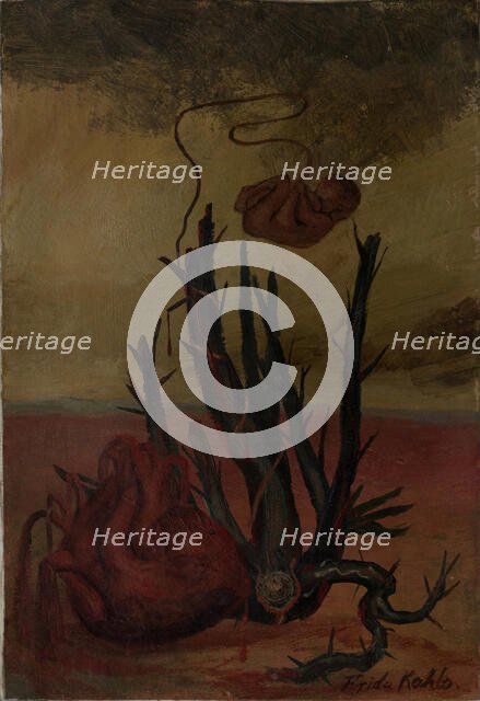 Untitled (Heart, Cactus, Fetus) . Creator: Kahlo, Frida (1907-1954).