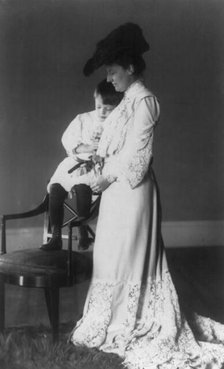 Edith Kermit Roosevelt with Quentin, 1902. Creator: Frances Benjamin Johnston.