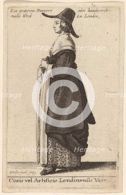 Ciuis vel Artificis Londinensis Vxor, 1643. Creator: Wenceslaus Hollar.