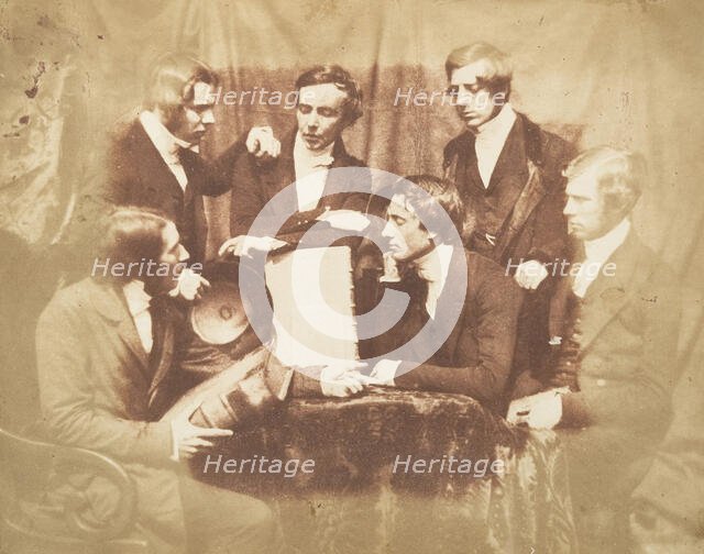 Prof. Fraser, Rev. Welsh, Rev. Hamilton, and Three Other Men, 1843-47. Creators: David Octavius Hill, Robert Adamson, Hill & Adamson.