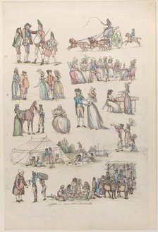 Plate 7, Outlines of Figures, Landscapes and Cattle...for the Use of Learners, Ju..., June 27, 1790. Creator: Thomas Rowlandson.