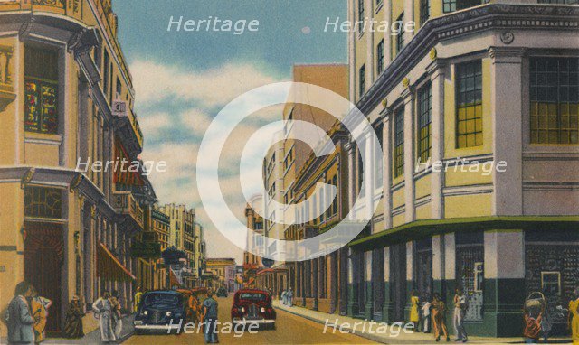 'Business Street, Barranquilla', c1940s. Artist: Unknown.