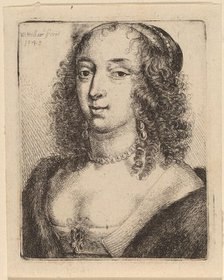 Duchess of Lennox, 1645. Creator: Wenceslaus Hollar.
