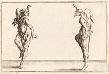 Two Pantaloons Dancing, c. 1622. Creator: Jacques Callot.