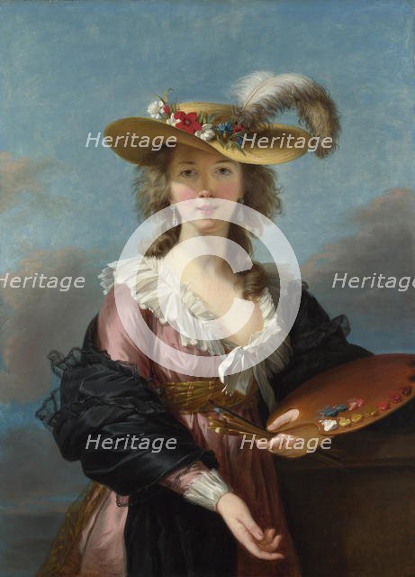 Self Portrait in a Straw Hat , 1782. Creator: Vigée Le Brun, Louise Élisabeth (1755-1842).