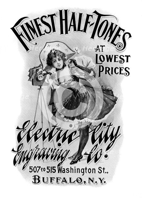 'Finest Half-Tones at Lowest Prices', 1901.Artist: Electric City Engraving Co