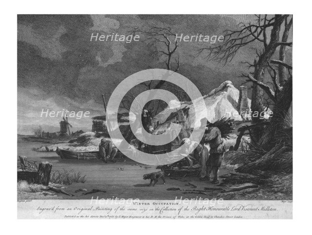 'Winter Occupation', 1755. Artist: Thomas Major.